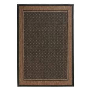 Laagpolig vloerkleed Classy textielmix - Bruin - 80 x 150 cm