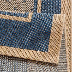 Laagpolig vloerkleed Classy textielmix - Blauw - 160 x 230 cm