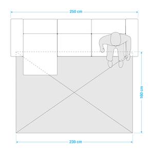 Kurzflorteppiche Simple Mischgewebe - Grau - 160 x 230 cm