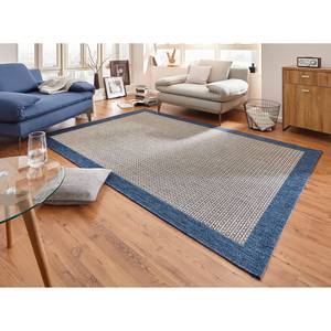 Laagpolig vloerkleed Simple textielmix - Blauw - 160 x 230 cm