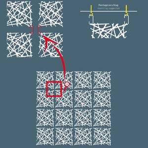 Roomdivider Stixx (set van 4) zwart - Zwart