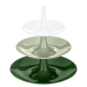 Présentoir à gâteaux Babell Big Matière plastique - Blanc / Vert - Diamètre : 31 cm