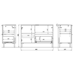 Waschbeckenunterschrank Mauresa II Weiß / Graphit