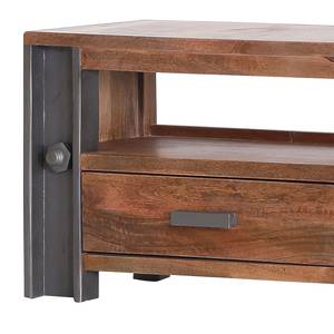 Meuble TV Linx II Marron - Bois massif - 140 x 50 x 45 cm