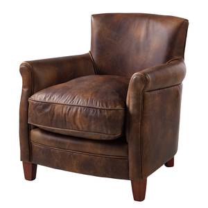 Fauteuil Katira echt leer - bruin