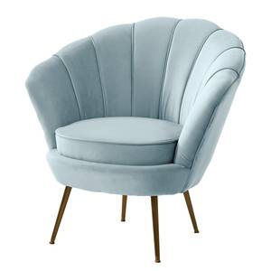 Fauteuil Lunawanna Velours - Bleu acier