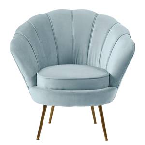 Fauteuil Lunawanna Velours - Bleu acier