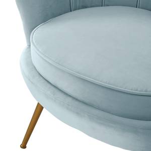 Fauteuil Lunawanna Velours - Bleu acier