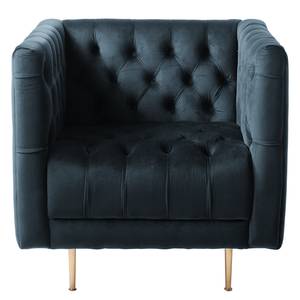 Fauteuil Reynella Velours - Bleu marine