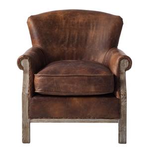 Fauteuil Aleixo echt leer - bruin