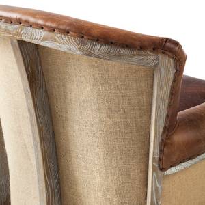 Fauteuil Aleixo echt leer - bruin