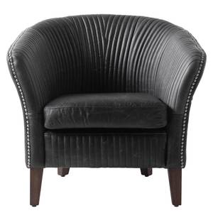 Fauteuil Membre II Cuir véritable - Noir