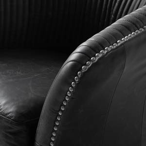 Fauteuil Membre II Cuir véritable - Noir