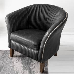 Fauteuil Membre II Cuir véritable - Noir