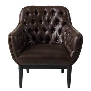 Fauteuil Jundiai Imitation cuir - Marron foncé