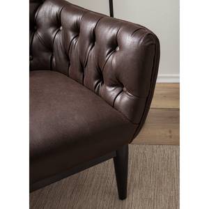 Fauteuil Jundiai Imitation cuir - Marron foncé