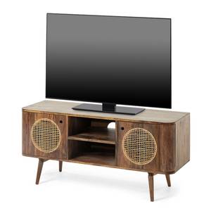 TV-Lowboard Samree Mango massiv / Rattan