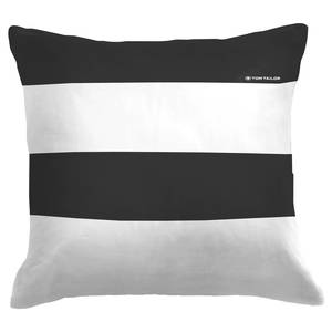 Parure de lit Bukkemose Coton - Blanc / Noir - Noir - 200 x 200 cm + 2 oreillers 80 x 80 cm