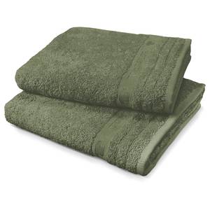 Serviette de toilette Brockman Coton - Vert olive - Vert olive