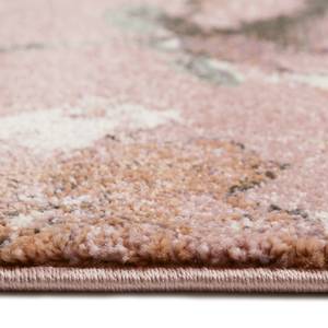 Laagpolig vloerkleed Summer Breeze geweven stof - Rozerood/wit - 80 x 150 cm