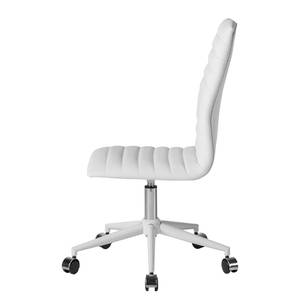 Chaise pivotante Waledas II Imitation cuir / Métal - Blanc