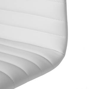 Chaise pivotante Waledas II Imitation cuir / Métal - Blanc