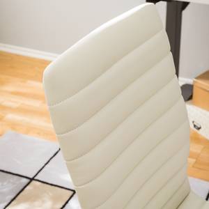 Chaise pivotante Waledas II Imitation cuir / Métal - Blanc