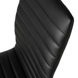 Chaise pivotante Waledas II Imitation cuir / Métal - Noir