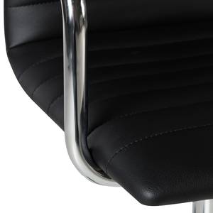 Chaise pivotante Waledas III Imitation cuir / Métal - Noir / Chrome