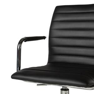 Chaise pivotante Waledas III Imitation cuir / Métal - Noir / Chrome