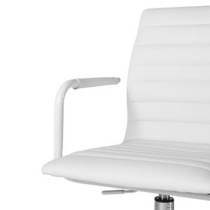 Chaise pivotante Waledas III Imitation cuir / Métal - Blanc