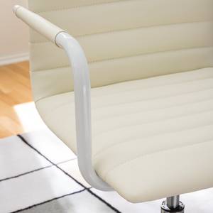 Chaise pivotante Waledas III Imitation cuir / Métal - Blanc