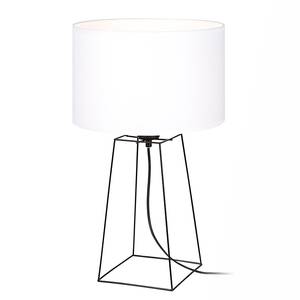 Lampe Tiphany Tissu mélangé / Acier - 1 ampoule - Blanc