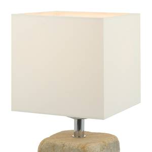 Lampe Sandy II Tissu mélangé / Faïence - 1 ampoule