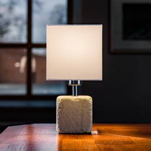 Tafellamp Sandy II textielmix/aardewerk - 1 lichtbron