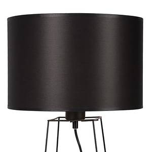 Lampe Tiphany Tissu mélangé / Acier - 1 ampoule - Noir