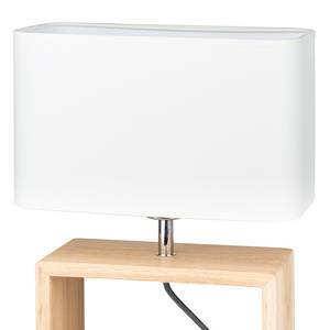 Lampe Cadre V Tissu mélangé / Chêne massif - 1 ampoule