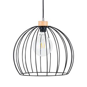 Suspension Coop Acier / Chêne massif - 1 ampoule - Diamètre : 37 cm