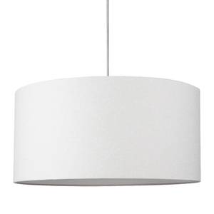 Hanglamp Asseto textielmix/staal - 1 lichtbron - Wit