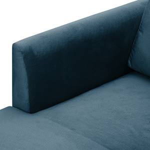 Ecksofa Saire Samt - Marineblau - Longchair davorstehend links