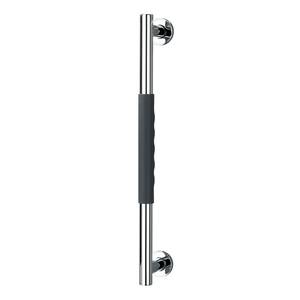 Barre d’appui Secura II Silicone / Acier inoxydable - Anthracite / Chrome - Largeur : 51 cm