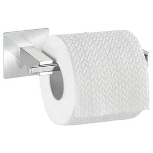 Wc-papierhouder Turbo-Loc Quadro I roestvrij staal - chroomkleurig/wit