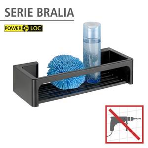 Douchebakje Power-Loc Bralia acrylonitril-butadieen-styreen (ABS) - Zwart - 30 x 12 cm