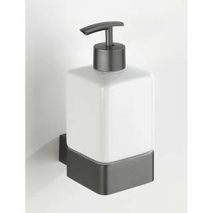 Distributeur de savon Montella Aluminium / Céramique - Anthracite / Blanc