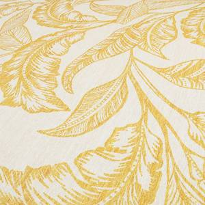 Laagpolig vloerkleed Mozambique Palm geweven stof - Geel/wit - 190 x 290 cm