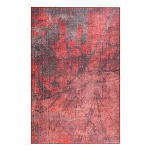 Kurzflorteppich Pepe Webstoff - Rot / Grau - 190 x 290 cm
