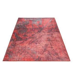 Kurzflorteppich Pepe Webstoff - Rot / Grau - 130 x 190 cm