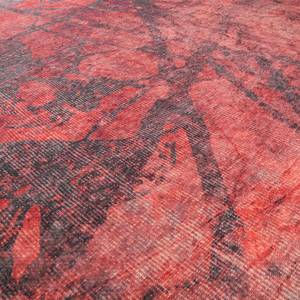 Kurzflorteppich Pepe Webstoff - Rot / Grau - 130 x 190 cm
