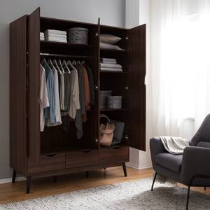 Armoire Gjora Marron - En partie en bois massif - 146 x 200 x 58 cm