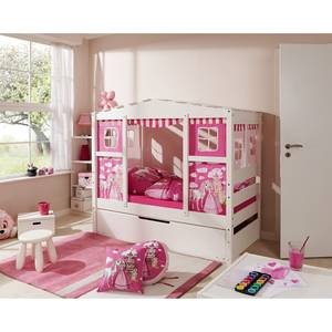 Hausbett Mini Prinzessin II Massivholz Kiefer, lackiert - Weiß